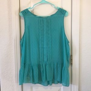 Turquoise Elle blouse sleeveless